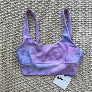 BEACH RIOT 💜 Lavender Tie Dye Sports Top